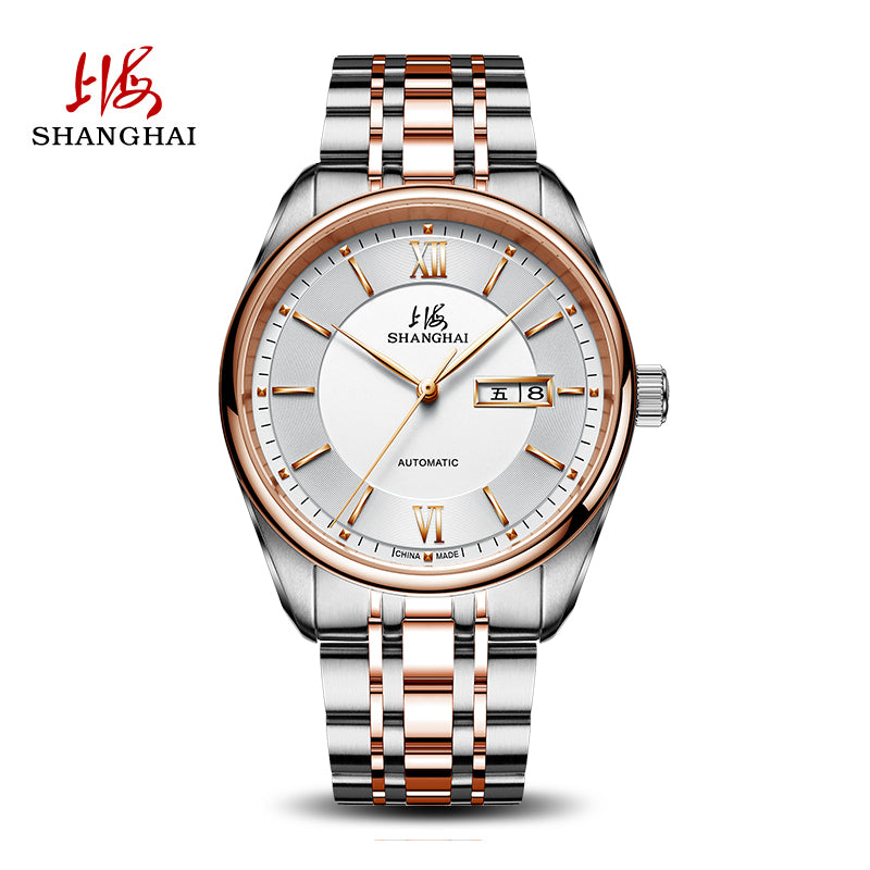 Shanghai SH3008 Automatic Day Date Formal Watch for Mens