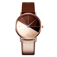 simple leather watch womens
