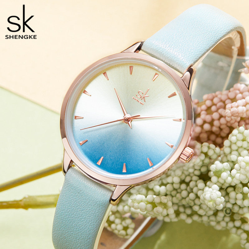 SK K9018 blue fashion watch for girls