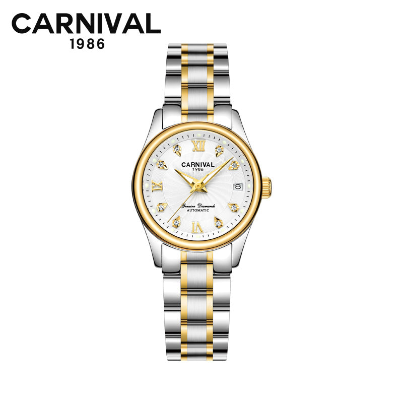 Carnival 8183G Automatic Date Indicator Watch for Couples – iluwatch.com