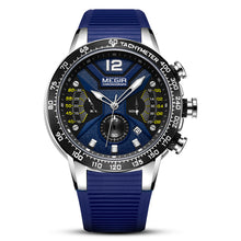 blue silicone watch