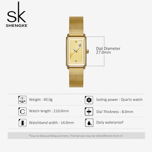 gold square womens watch