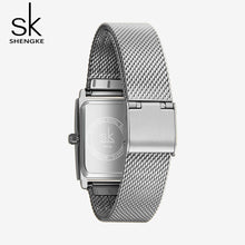 women's square watches silver