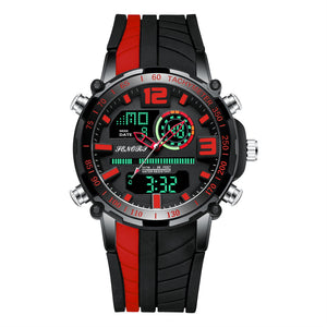 digital analog watch with second hand