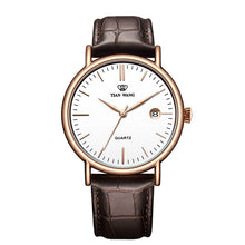 brown leather dress watch